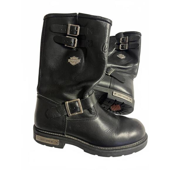 Harley-Davidson Other - Harley-Davidson USA Engineer Leather Motorcycle Riding Boots No. 98000 Size 10